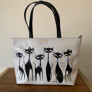 Kate Spade Jazz Things Up Francis Cats Tote RARE